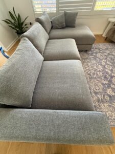 Large couch after cleaning